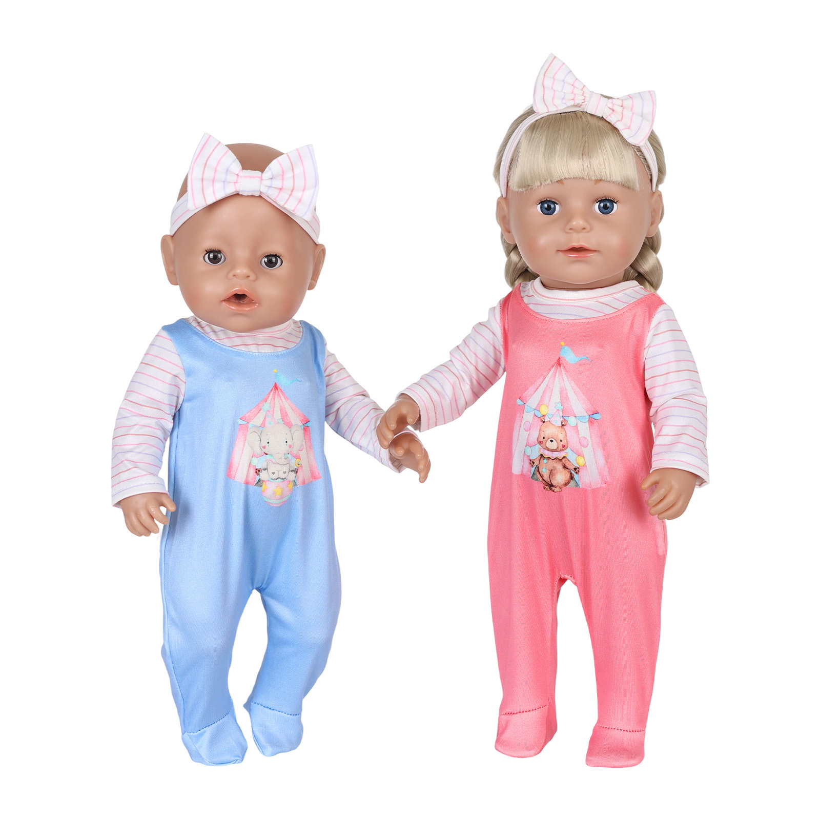 Baby Clothing - เสื้อผ้าตุ๊กตาสำหรับ 16-18 นิ้ว 40-45 ซม.ตุ๊กตาเด็กชุดเสื้อผ้าลายละครสัตว์ตุ๊กตารีบอร์นตุ๊กตาเด็กของเล่นเด็กของขวัญวันเกิด