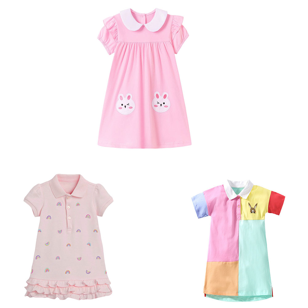 Baby Clothing Line - ชุดเดรสผ้าฝ้ายแขนสั้นสำหรับเด็กผู้หญิงชุดเดรส Dress anak ultah สำหรับเสื้อผ้าเด็กอ่อน