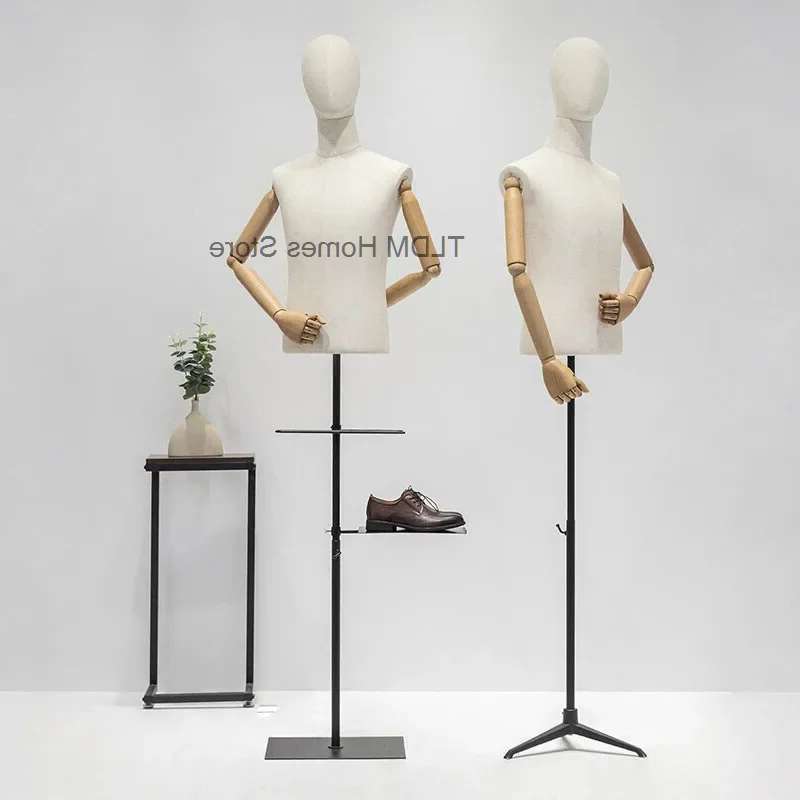 Baby Clothing Display Stand - หุ่นโชว์เสื้อผ้าชายครึ่งตัว หุ่นโชว์หน้าร้านเสื้อผ้า หุ่นโชว์เต็มตัวสไตล์เกาหลี รุ่นตั้งโชว์ พร็อพหุ่นโชว์หญิง