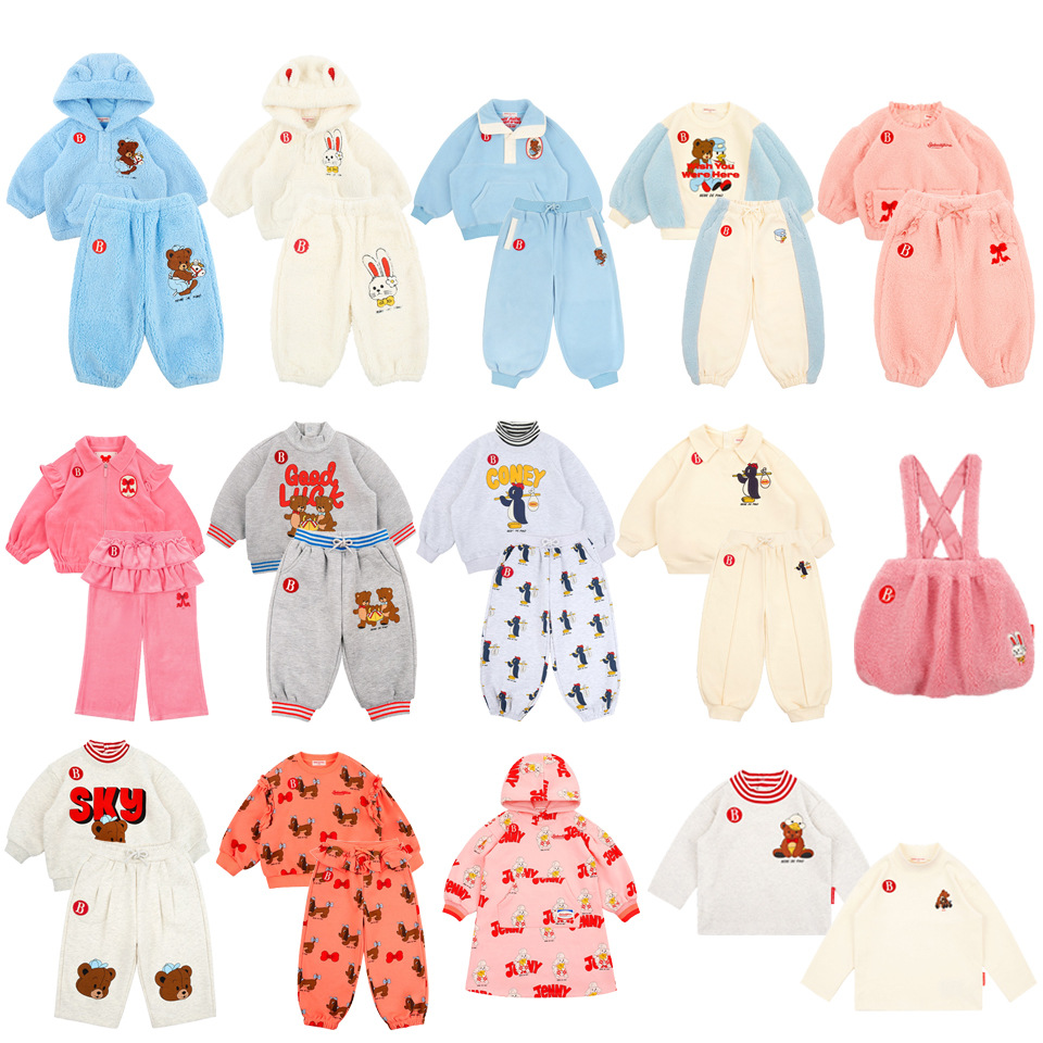 Baby Clothing High Quality - ชุดเสื้อผ้าเด็กฤดูหนาวคุณภาพสูงแบบหนาสำหรับเด็กผู้หญิงและเด็กผู้ชาย แบรนด์เสื้อฮู้ดพิมพ์ลายการ์ตูน+กางเกงบุขน