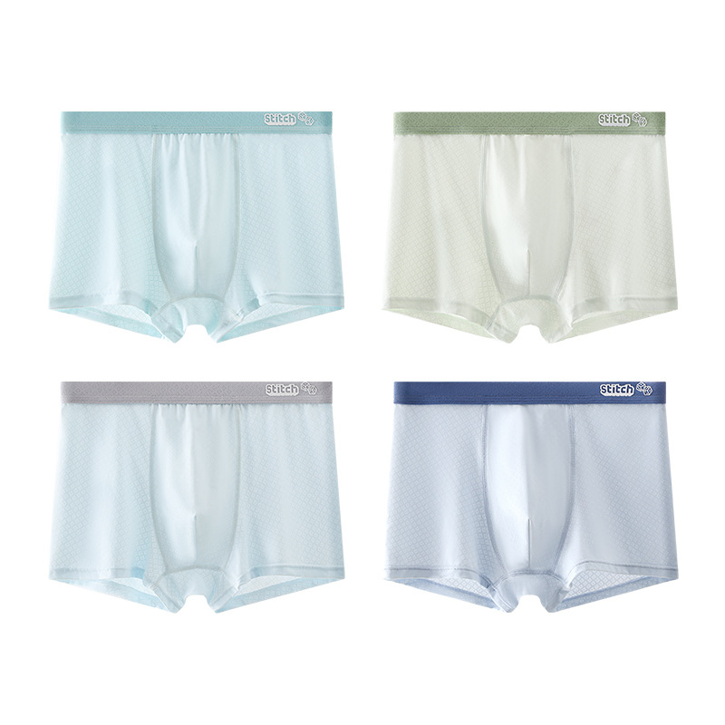 Baby Clothing High Quality - 4 ชิ้น กางเกงบ็อกเซอร์เด็กผู้ชาย ระบายอากาศได้ดี กางเกงชั้นในบางสำหรับฤดูร้อน สำหรับเด็กและวัยรุ่น