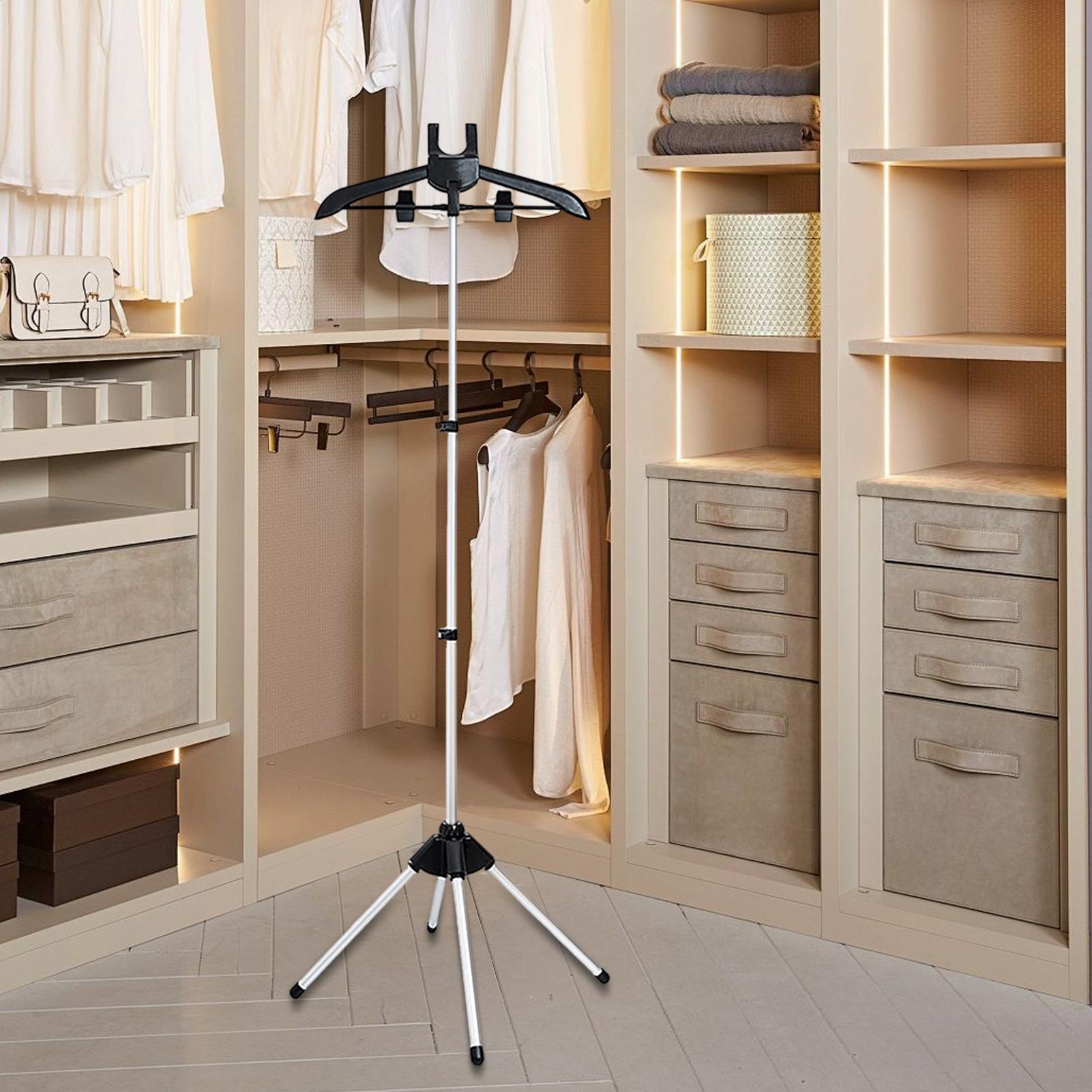Baby Clothing Display Stand - ขาตั้งรีดผ้าปรับระดับความสูงได้ พร้อมที่แขวนเสื้อผ้าสำหรับรีดไอน้ำ แบบหมุนได้ ยืดหดได้