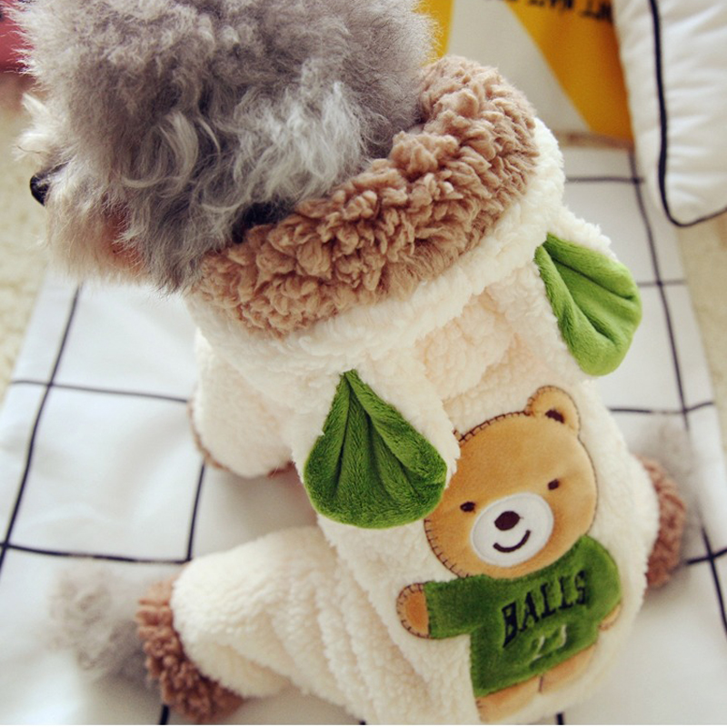 Baby Clothing Winter - ใหม่สุนัขตลกเครื่องแต่งกายน่ารักหมีไดโนเสาร์นุ่มฤดูหนาว WARM PET Coat โดยรวมสี่ขาเสื้อผ้าสําหรับ Little