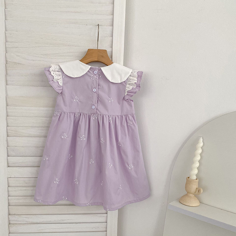 ชุดเดรสเด็กผู้หญิงลายปักผ้าฝ้า - Baby Clothing Line บทวิจารณ์และราคา