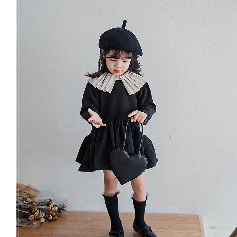 ชุดเดรสแขนยาวเด็กผู้หญิงฤดูใบไ - Baby Clothing Line บทวิจารณ์และราคา
