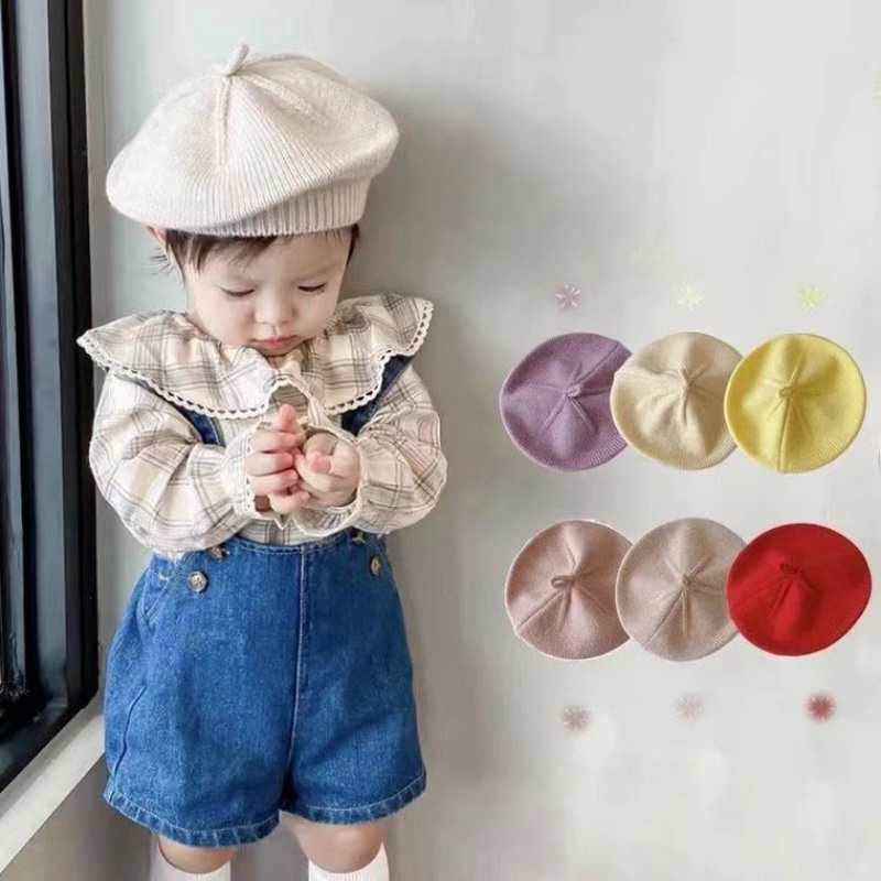 หมวกเบเร่ต์เด็กถักไหมพรมแบบใหม - Baby Hat Beanie บทวิจารณ์และราคา