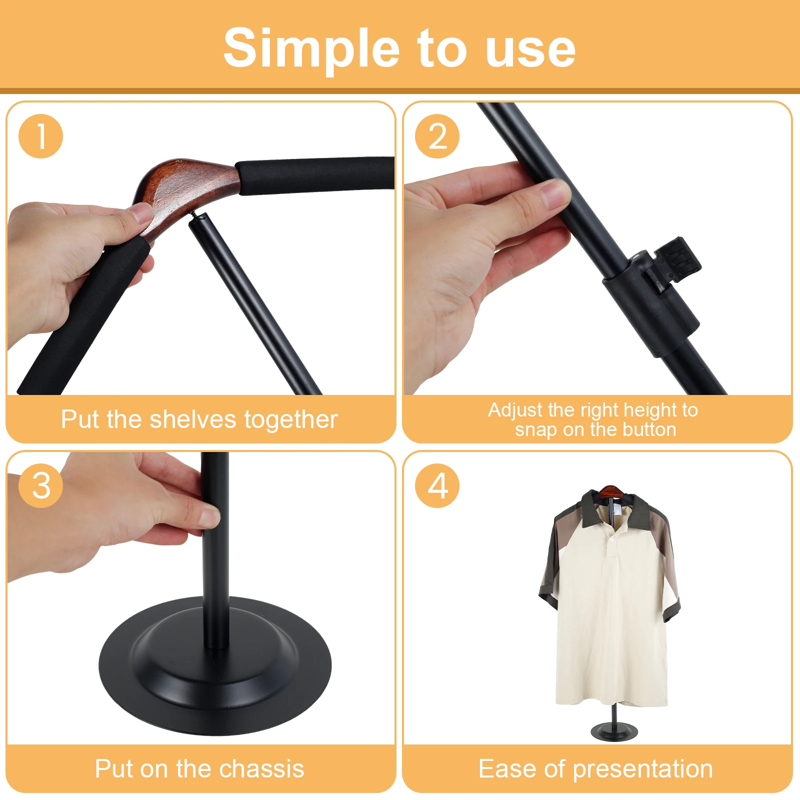 ขาตั้งโชว์เสื้อยืดปรับความสูงไ - Baby Clothing Display Stand บทวิจารณ์และราคา