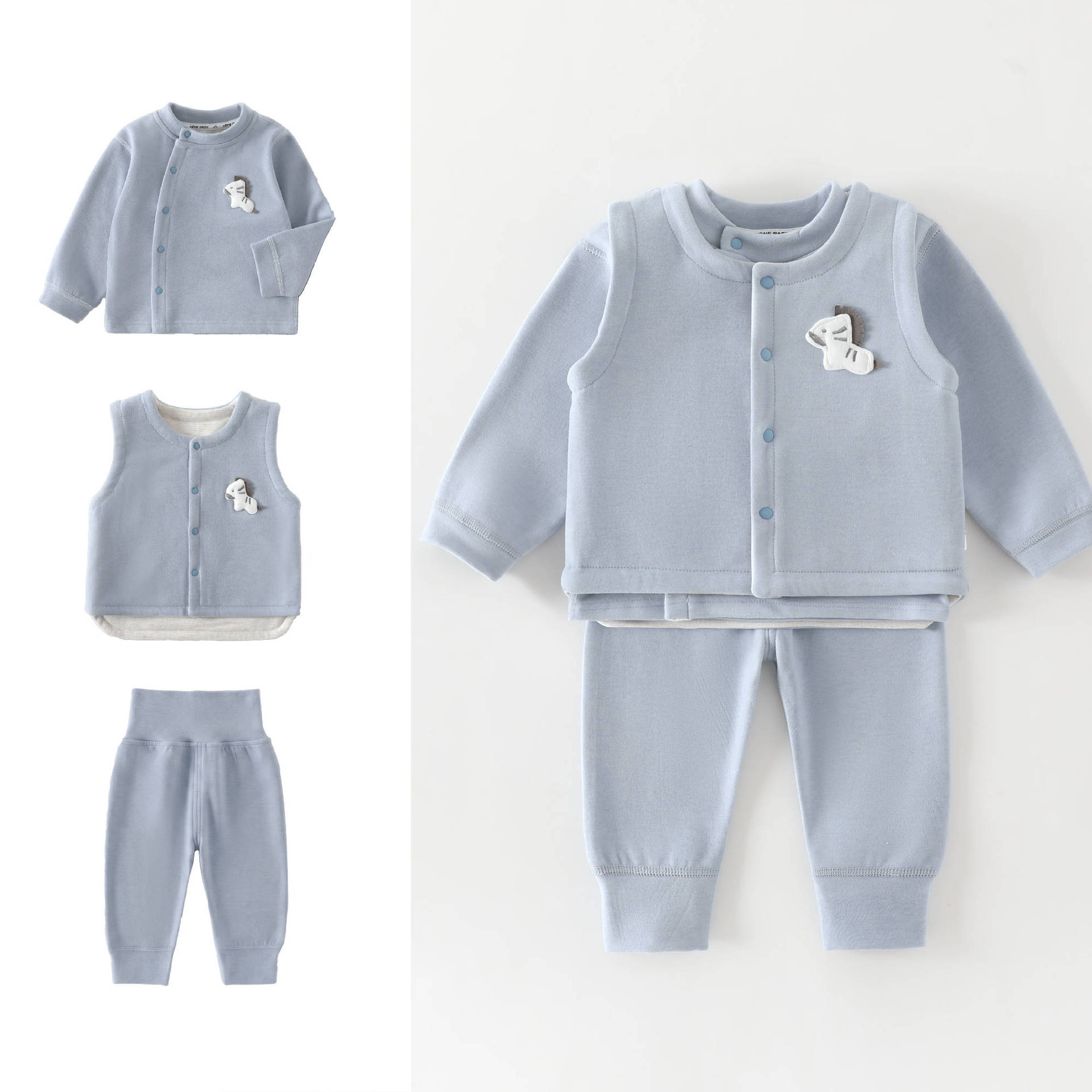 ชุดเสื้อกั๊ก+เสื้อแขนยาว+กางเก - Baby Clothing High Quality บทวิจารณ์และราคา