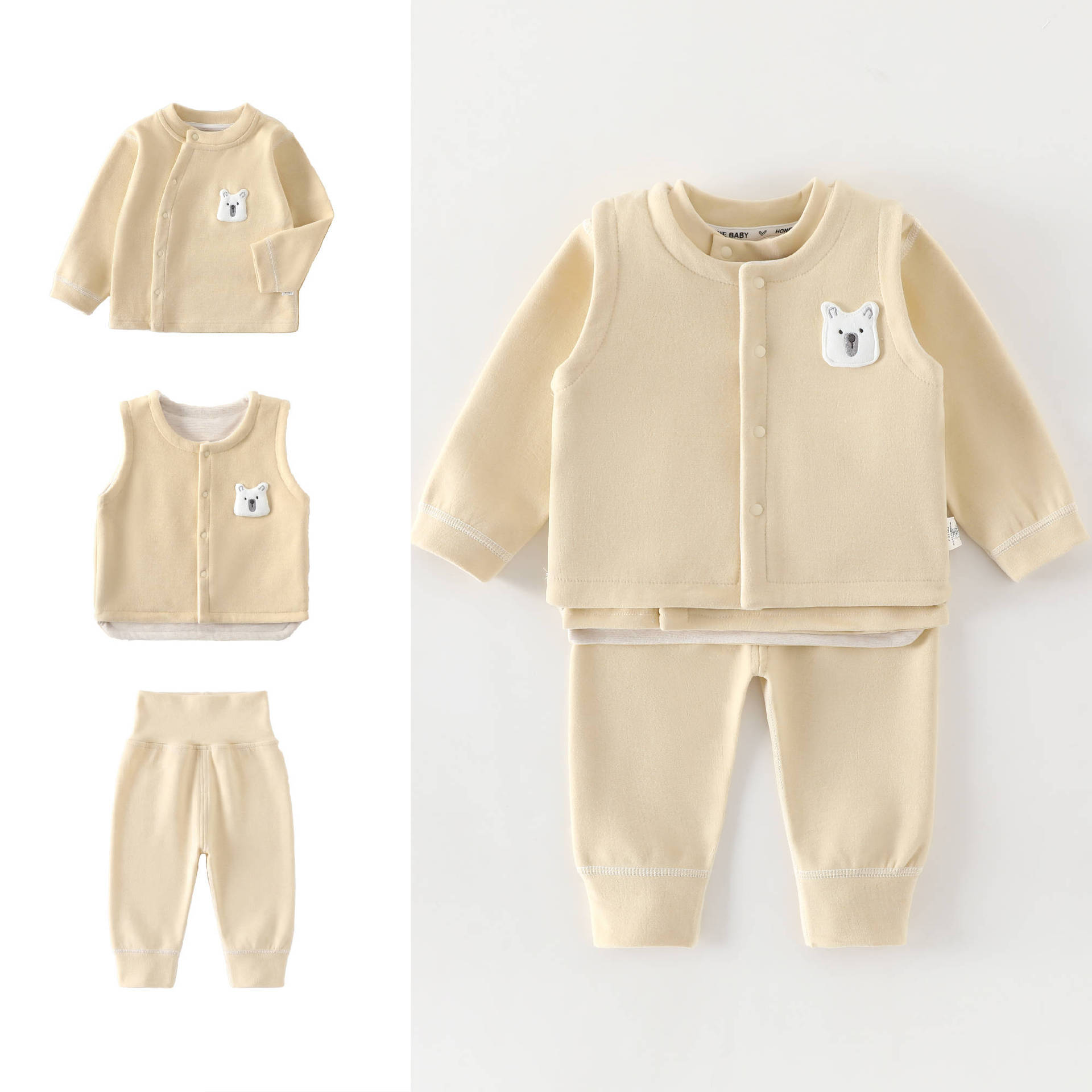 ชุดเสื้อกั๊ก+เสื้อแขนยาว+กางเก - Baby Clothing High Quality บทวิจารณ์และราคา